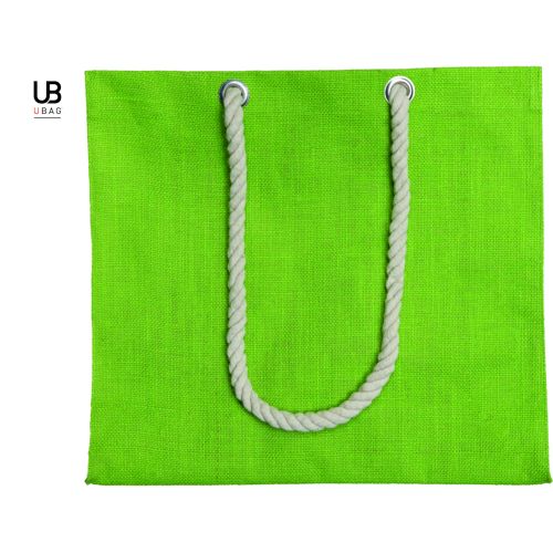 SAC SHOPPING EN JUTE AVEC POIGNÉES CORDE ET PETITE POCHETTE EN JUTE : ROMA - 2