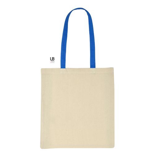 TOTE BAG 220 GRS COTON AVEC POIGNÉES ET SOUFFLETS COLORÉS : BERKELEY