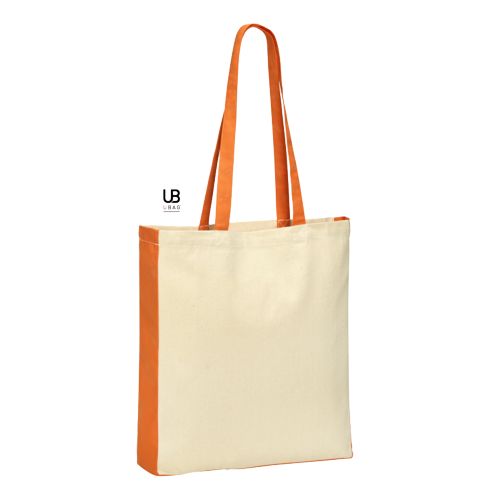 TOTE BAG 220 GRS COTON AVEC POIGNÉES ET SOUFFLETS COLORÉS : BERKELEY