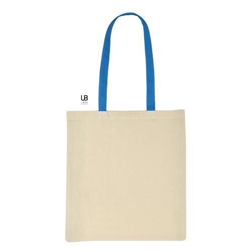 TOTE BAG 220 GRS COTON AVEC POIGNÉES ET SOUFFLETS COLORÉS : BERKELEY