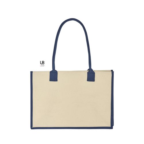 SAC SHOPPING 340GRS COTON CANVAS LAMINÉ AVEC FOND RIGIDE AMOVIBLE : PRINCESSE