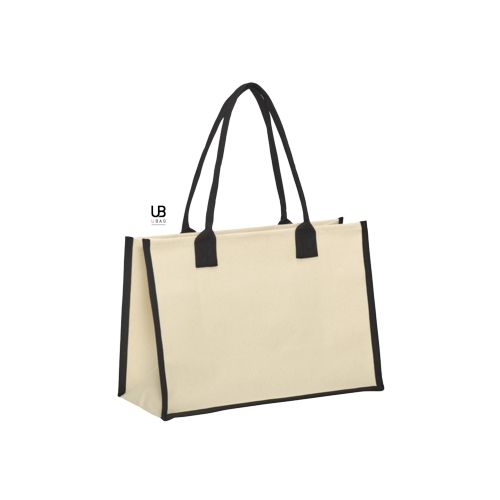 SAC SHOPPING 340GRS COTON CANVAS LAMINÉ AVEC FOND RIGIDE AMOVIBLE : PRINCESSE