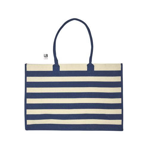 SAC SHOPPING ZIPPÉ 340GRS COTON CANVAS LAMINÉ AVEC FOND RIGIDE AMOVIBLE : CROISETTE