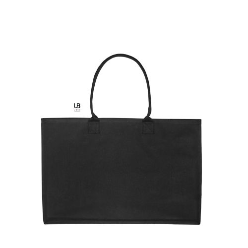 SAC SHOPPING ZIPPÉ 340GRS COTON CANVAS LAMINÉ AVEC FOND RIGIDE AMOVIBLE : CROISETTE