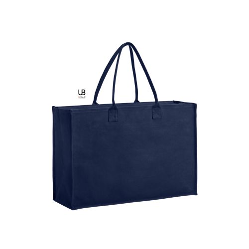 SAC SHOPPING ZIPPÉ 340GRS COTON CANVAS LAMINÉ AVEC FOND RIGIDE AMOVIBLE : CROISETTE