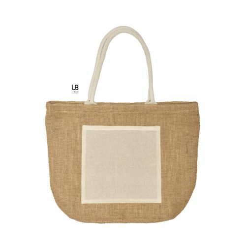 SAC SHOPPING T-BOTTOM JUTE  AVEC POCHE COTON : IOS - 2