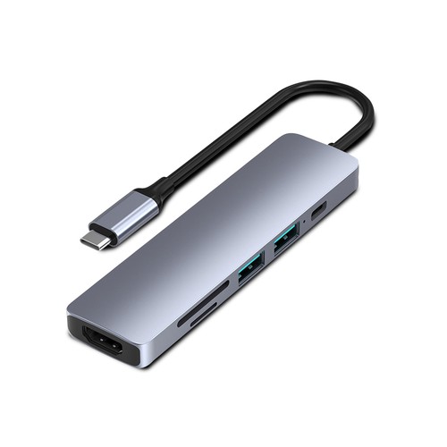 6-in-1 USB-C Hub with PD/USB and Video Interface 6-in-1 USB-C Hub with PD/USB and Video Interface