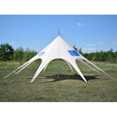 Tente etoile 10m avec mat central - 2