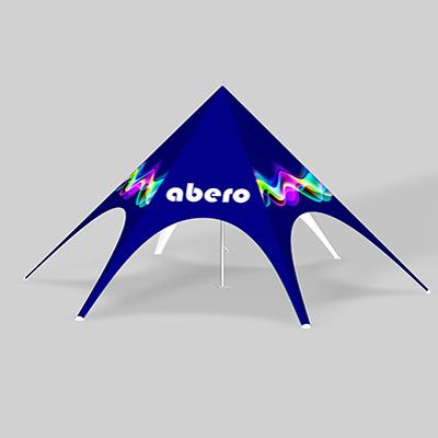 Tente etoile 10m avec mat central - 3