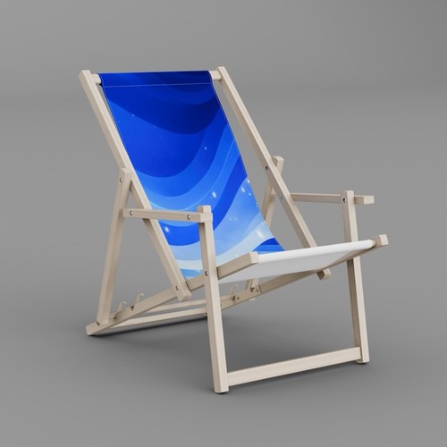 Transat publicitaire en bois avec accoudoirs Rico - 1