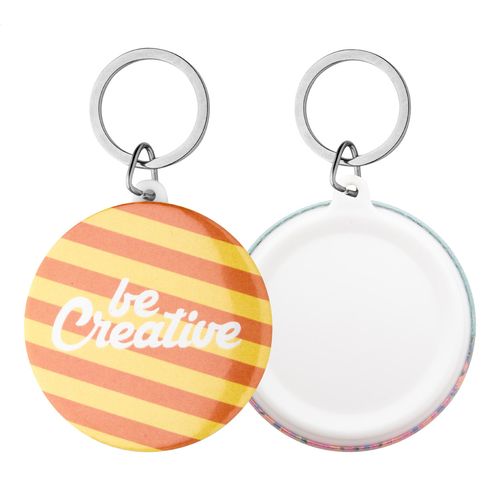 Pin Button Keyring KeyBadge Maxi
