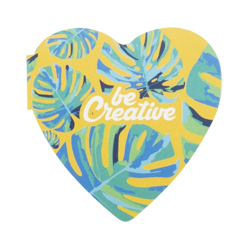 Bloc-Notes Autocollant Personnalisé Creastick Heart - 5