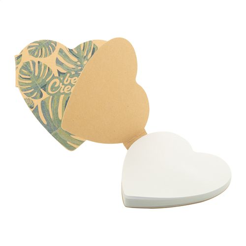 Bloc-Notes Autocollant Personnalisé CreaStick Heart Eco - 1