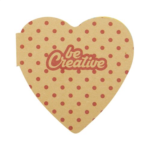 Bloc-Notes Autocollant Personnalisé Creastick Heart Eco - 6