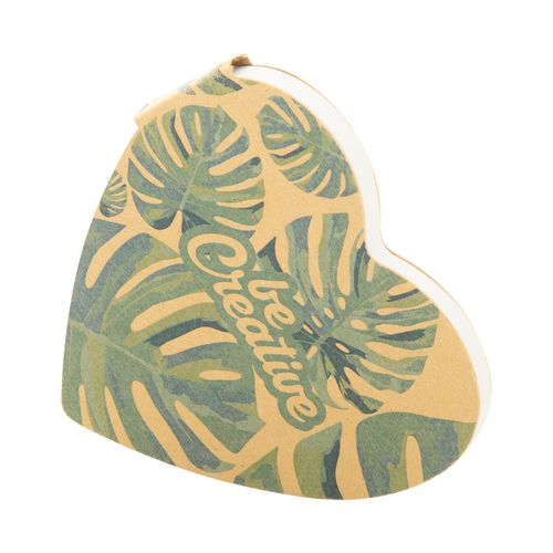 Bloc-Notes Autocollant Personnalisé Creastick Heart Eco - 7