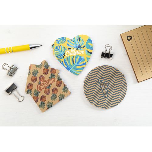 Bloc-Notes Autocollant Personnalisé Creastick Circle Eco - 8