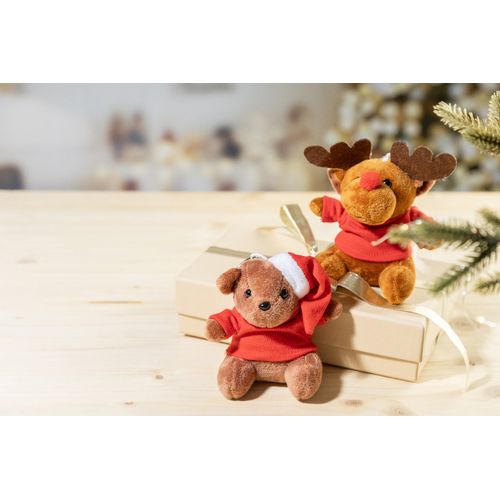 Porte-clés ourson de Noël en peluche Julnalle - 6
