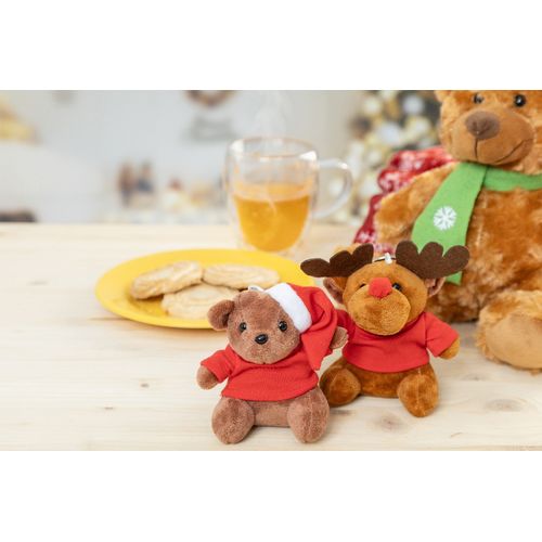 Porte-clés ourson de Noël en peluche Julnalle - 8