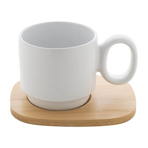 Mug En Céramique Avec Plateau En Bambou Kaguya - 2
