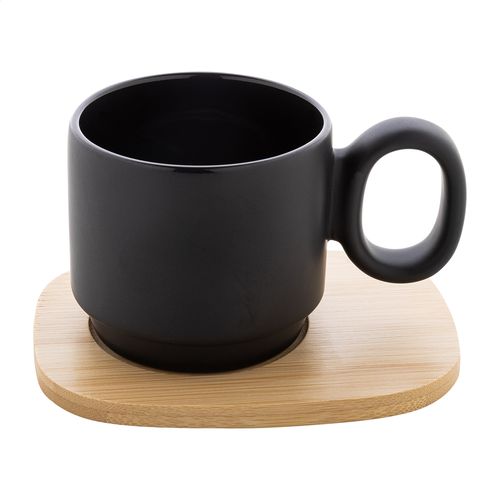 Mug En Céramique Avec Plateau En Bambou Kaguya