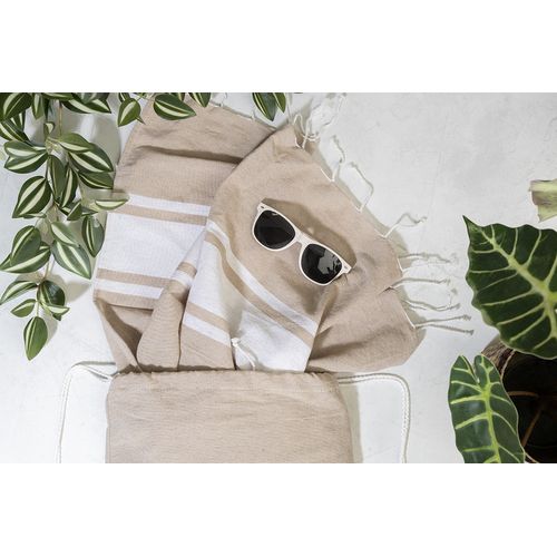Recycled Cotton Beach Towel And Drawstring Bag Tortuga