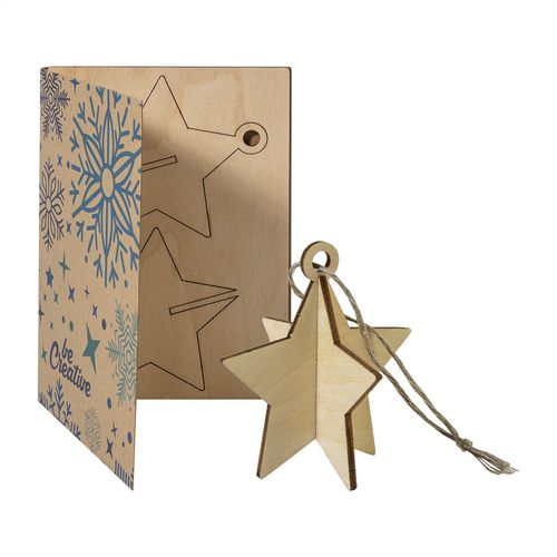 Carte De Noël, Étoile FestiCard Kraft - 2