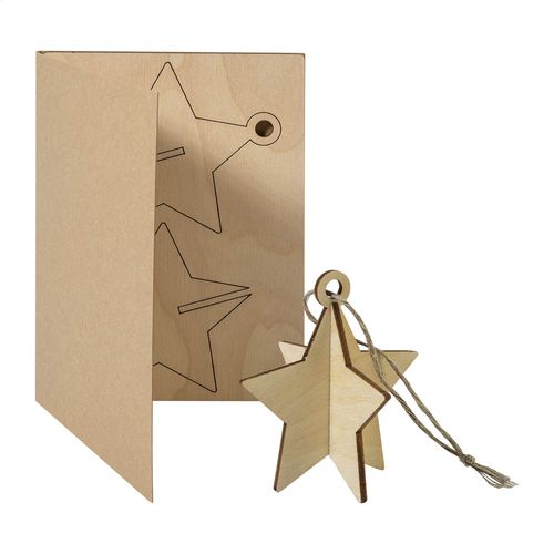 Carte De Noël, Étoile FestiCard Kraft - 3