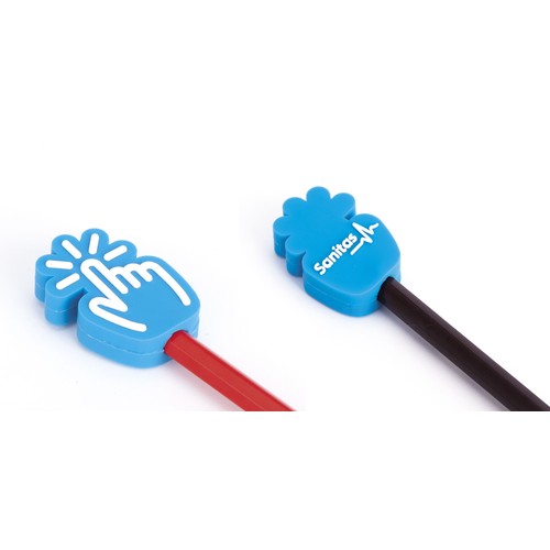 Capuchons de crayon en PVC souple personnalisés