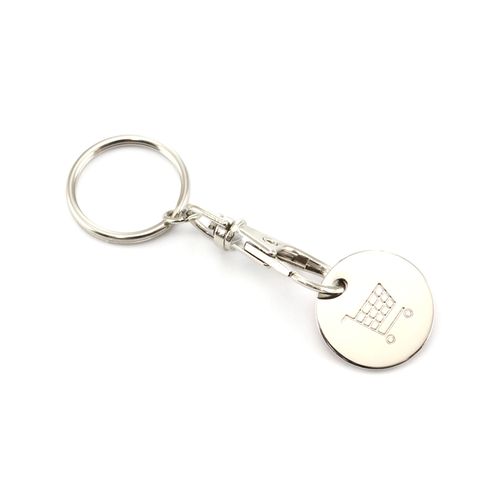 white Llavero Moneda Euromarket