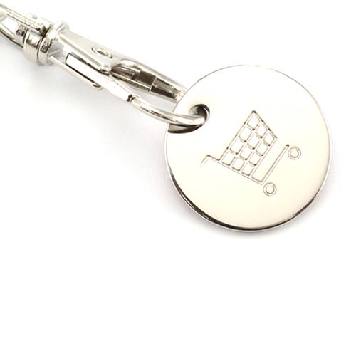 white Llavero Moneda Euromarket