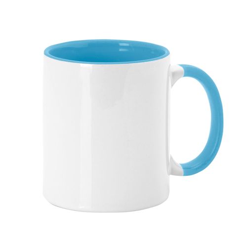 azul claro Taza Sublimación Harnet