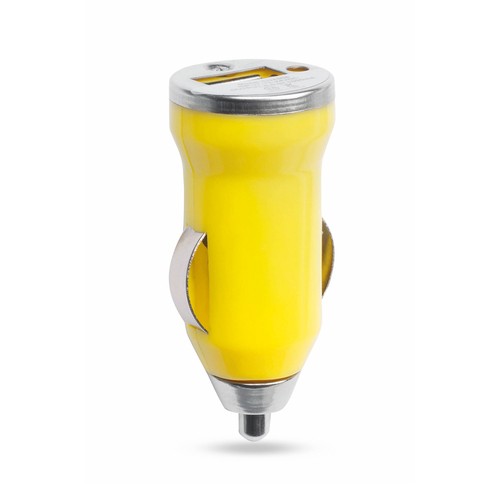yellow Cargador Coche USB Hikal