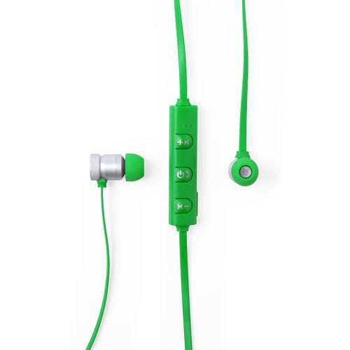 green Auriculares Voltar