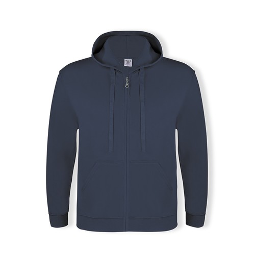 azul marino Sudadera Adulto Capucha + Cremallera