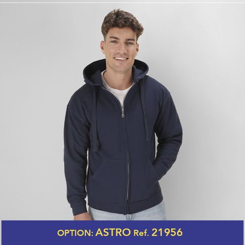 red Sudadera Adulto Capucha + Cremallera