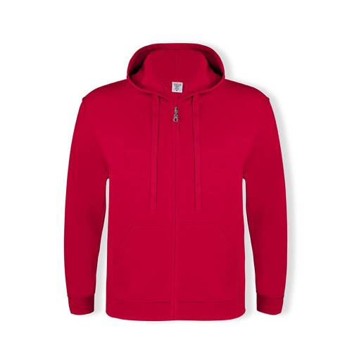 gray Sudadera Adulto Capucha + Cremallera