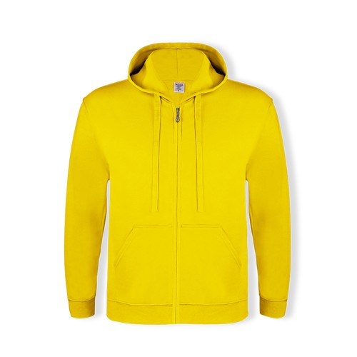 yellow Sudadera Adulto Capucha + Cremallera