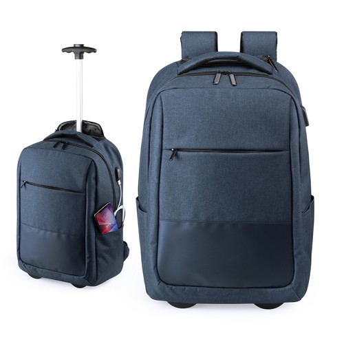 black Mochila Trolley Haltrix