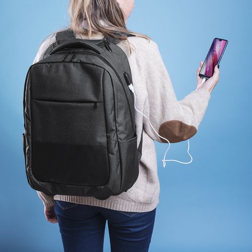 black Mochila Trolley Haltrix