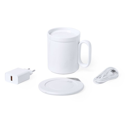 white Calentador Tazas Cargador Kalan