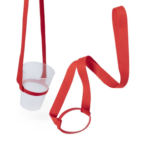 red Lanyard Portavasos Frinly