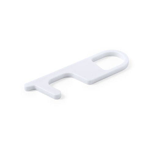 white Llavero Antibacteriano Anticontact Riken