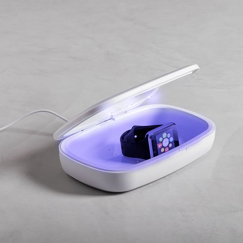 white Caja Esterilizadora UV Cargador Halby