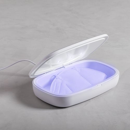 white Caja Esterilizadora UV Cargador Halby