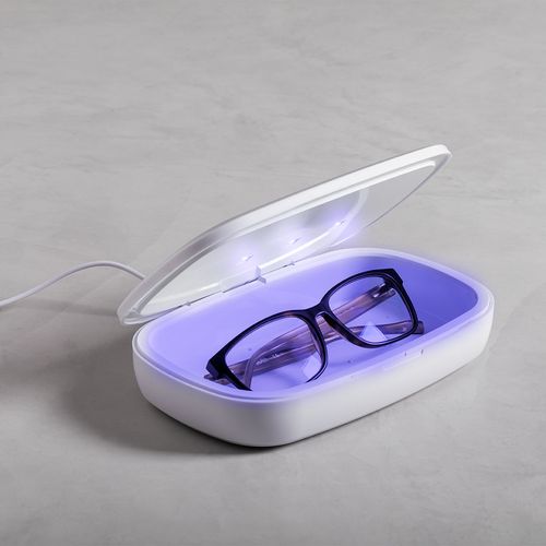 white Caja Esterilizadora UV Cargador Halby