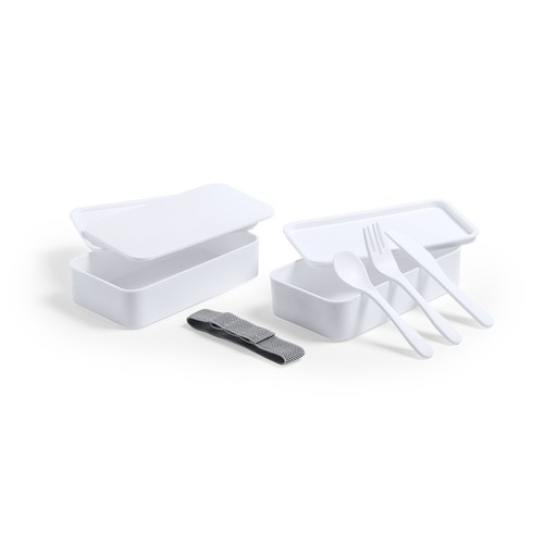 white Fiambrera Antibacteriana Fandex