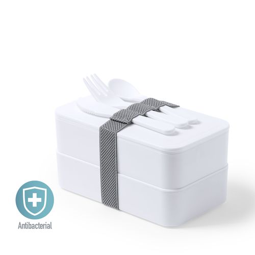 white Fiambrera Antibacteriana Fandex
