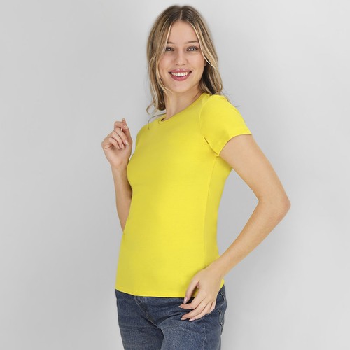 azul claro Camiseta Mujer Color