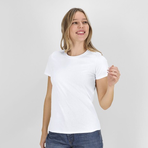 white Camiseta Mujer Blanca