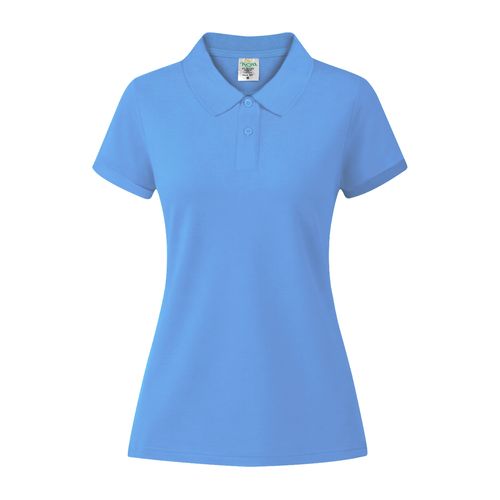 azul claro Polo Mujer Color